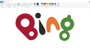 How to draw Bing (TV Show) Logo in Ms Paint | Logo Drawing in Computer Paint. #bing #mspaint