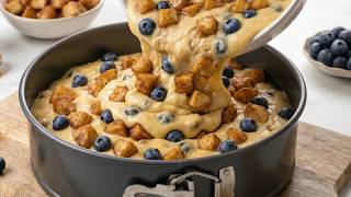 APPLE-BLUEBERRY YOGURT PIE in 5 minutes! My family begs for this daily!