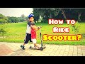 TEACHING TODDLER HOW TO RIDE SCOOTER!!! - Shaheer and Shahmeer