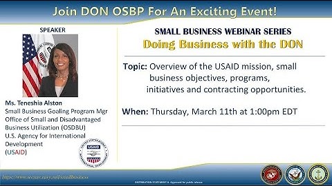 DON OSBP Small Business Webinar Series-USAID