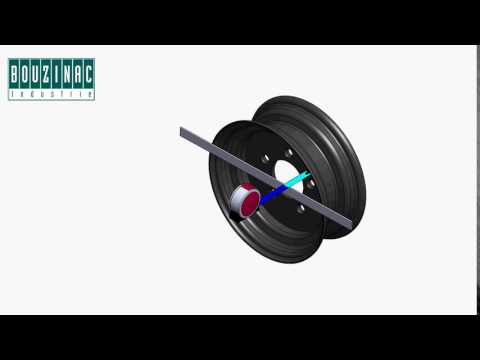 Roue Manutention Monobloc - Mesure déport extérieur