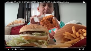 EATING MCDONALDS SPICY CHIKEN NUGGETS, BIG MAC & FRIES MUKBANG | Angie's Life