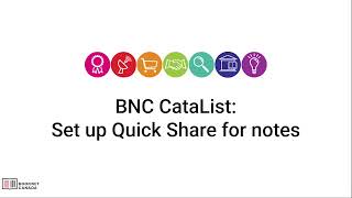 CataList tutorial: Set up Quick Share for notes