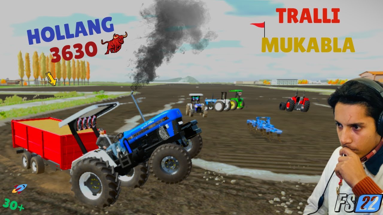 Holland 3630 Tralli Mukabla 💪 | Full Load Power Test | FS22 Gameplay #like #viralvideo #fs22 #gaming