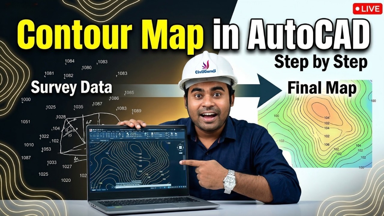 How to Plot Contour Map in AutoCAD Using Survey Data | Step by Step for ...