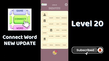 🔠 Connect Word Level 20 Walkthrough 🧩 | Step-by-Step Word Puzzle Solution | SolutionGuruji