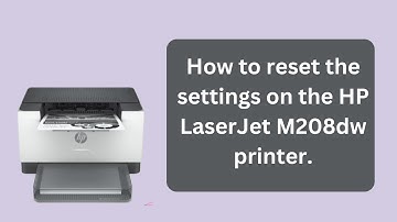 How to Reset Settings on HP LaserJet M208dw Printer