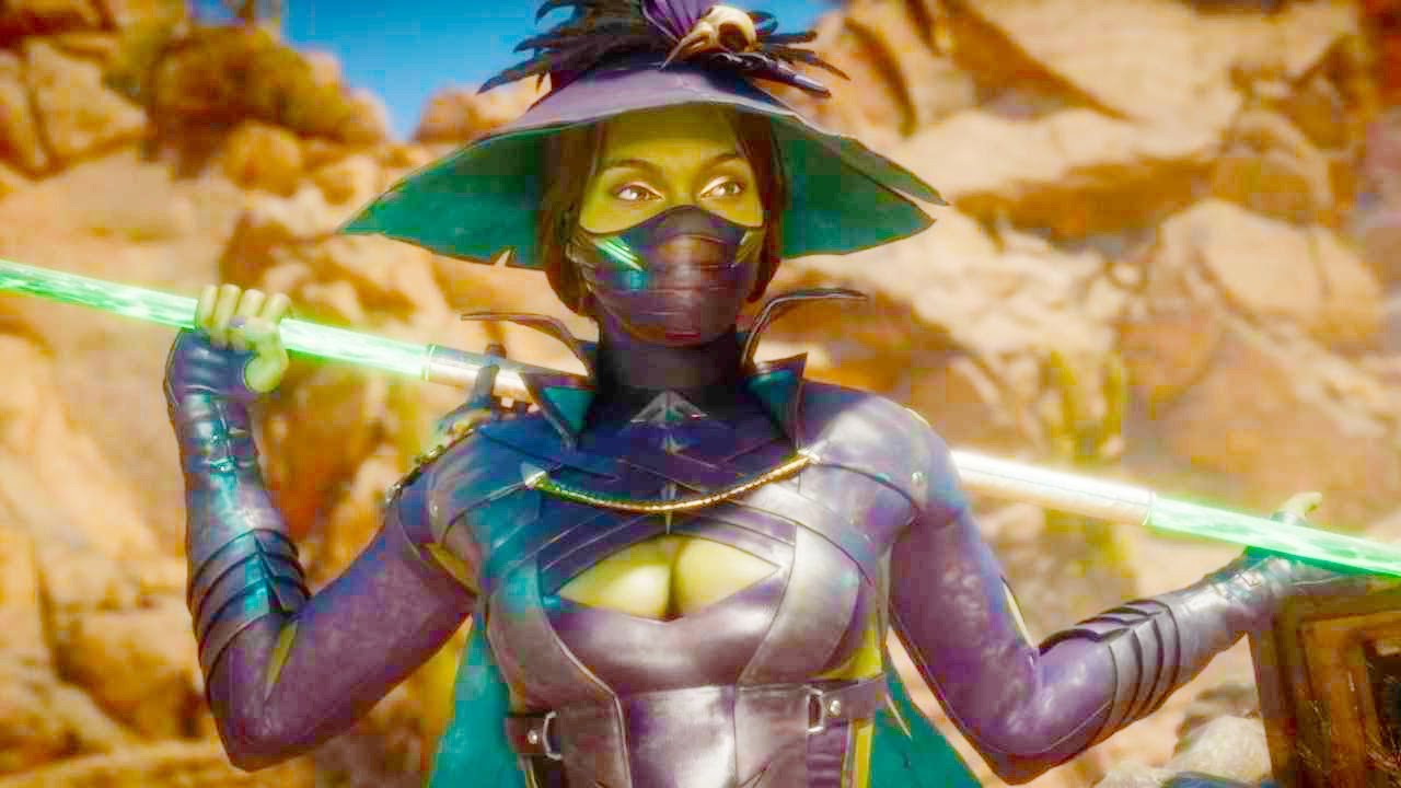 Mortal Kombat 11 PC - Jade Halloween Costume Performs Intro Dialogues Vs Al...