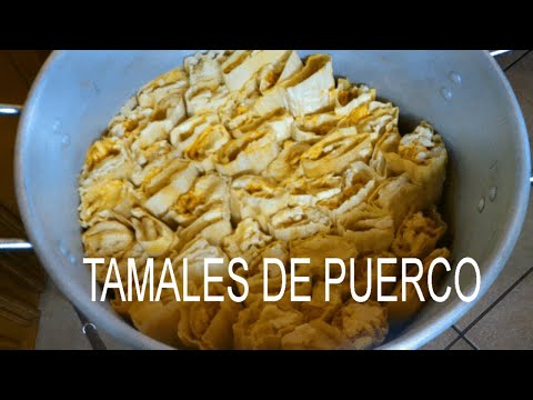 tamales de Puerco tipicos mexicanos paso a paso / typical Mexican Pork tamales step by step