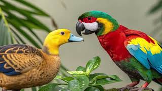 A Sweet Poem Of Feathers And Friendship Duck & Parrot