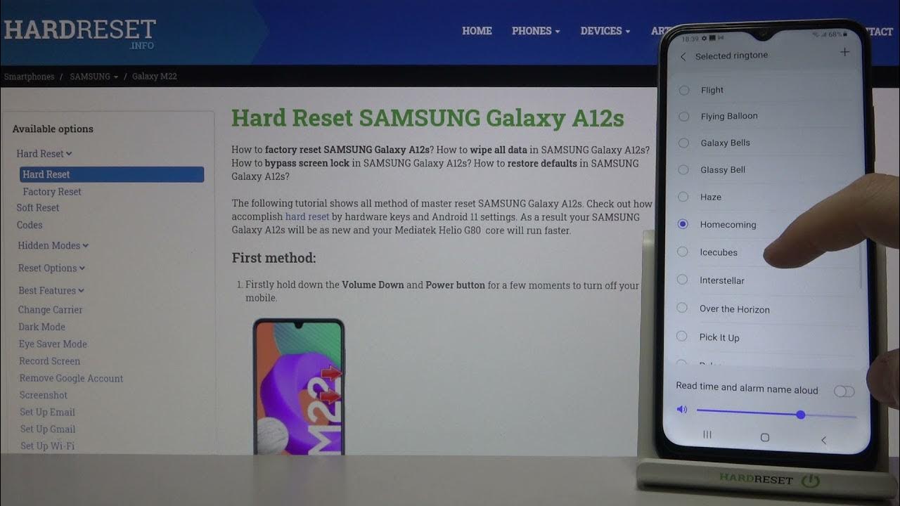 Alarm Tones on Samsung Galaxy A12s Available Sounds of Alarms YouTube