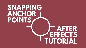 How to Turn Off Anchor Point Snapping | After Effects Tutorial