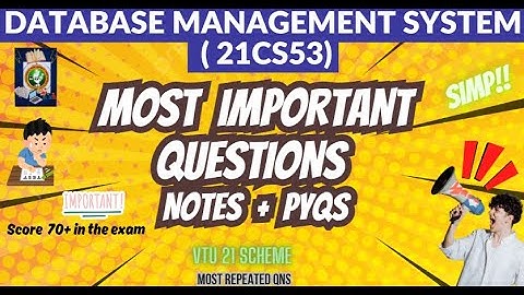 DBMS Important Questions VTU | PASSING PACKAGE |NOTES | VTU 4th sem| DBMS | PYQS #BCS403  #dbms #vtu