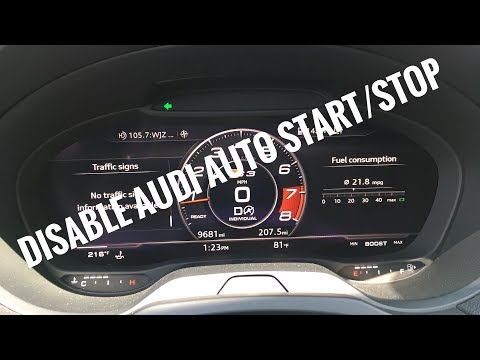 LIVE - How to disable Audi Auto Start/Stop A3 S3 RS3