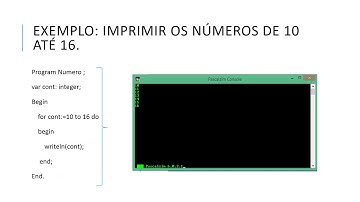 Introdução ao laço de repetição for em Pascal