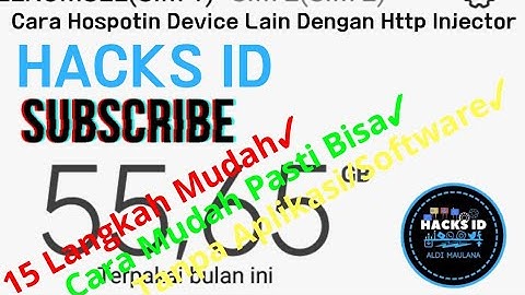 Cara Hospotin Device Lain Dengan Http Injector!!! No Root | Tethering Http Injector Kemendikbud