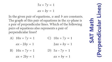 SAT Math (Perpendicular Lines)