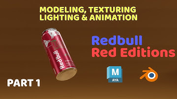 PART 1 - Pepsi, Redbull Tin Modelling, Texturing, Lighting, Animation & Rendering - MAYA & Blender