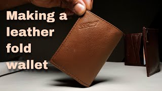 صنع محفظة نقود جلدية قابلة للطي | Making a leather fold wallet