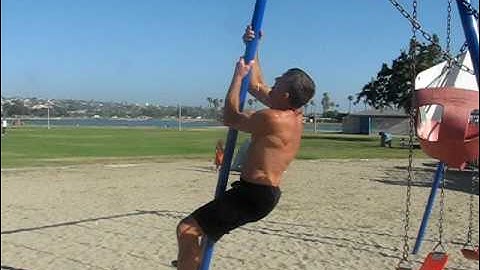 Steve Maxwell Climbs the Swing Set!