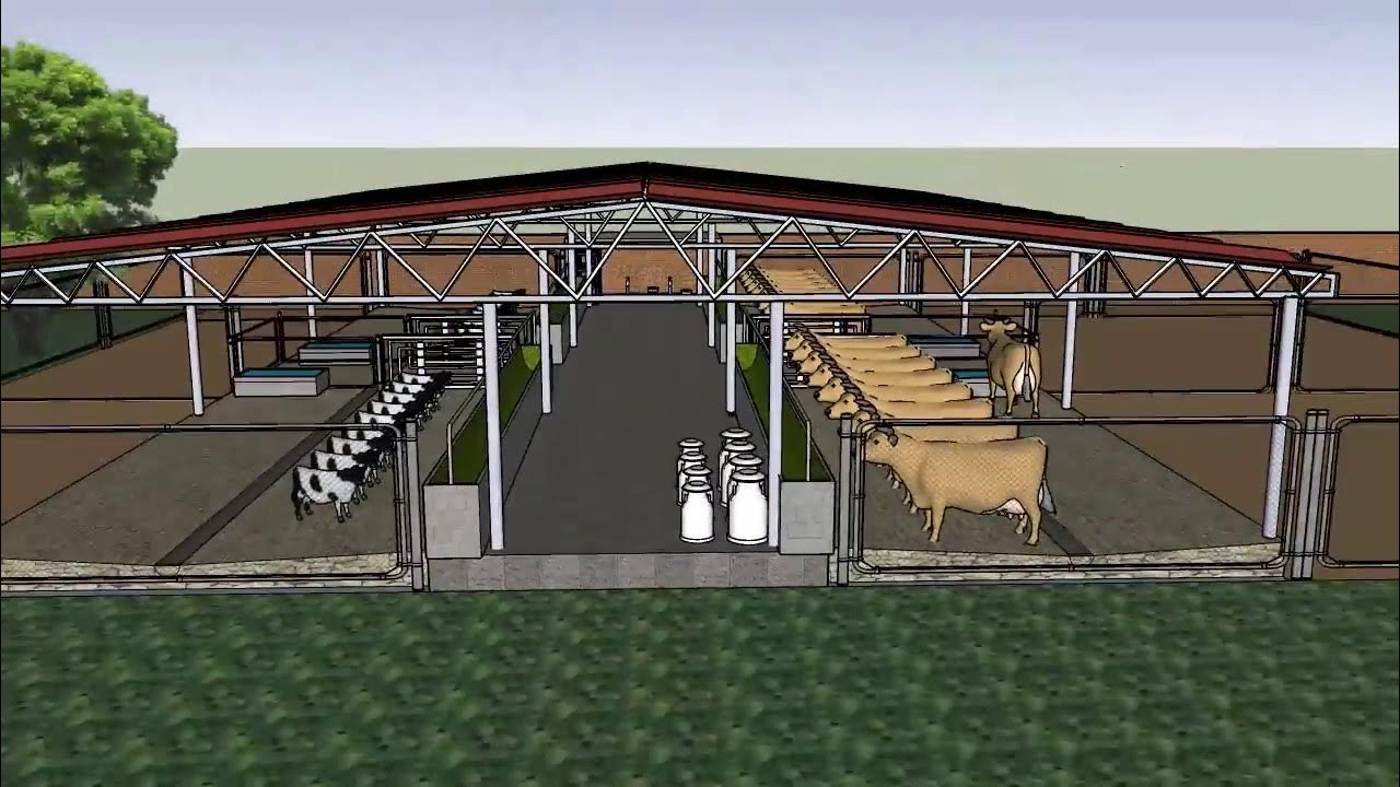 Cow Shed built using Sketchup! - YouTube