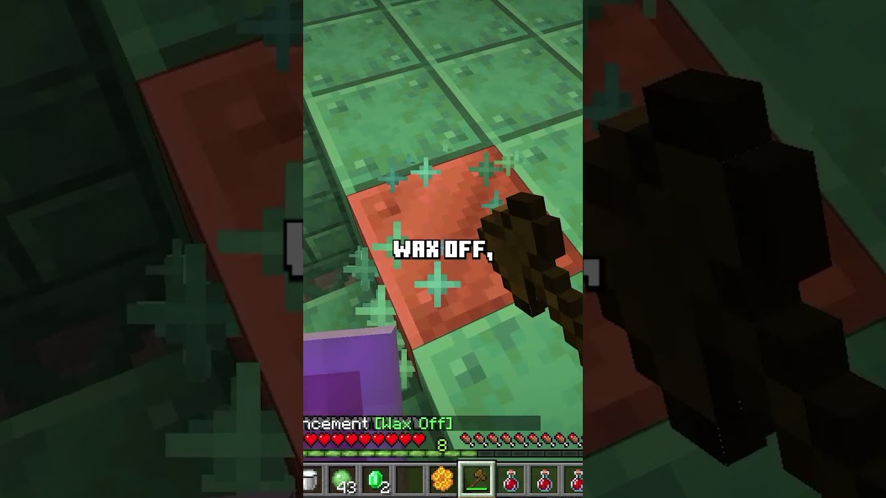 Wax Off, Color Off, Wax On! #minecraft #minecraftvideos #minecraftshorts #minecraftmemes #mine