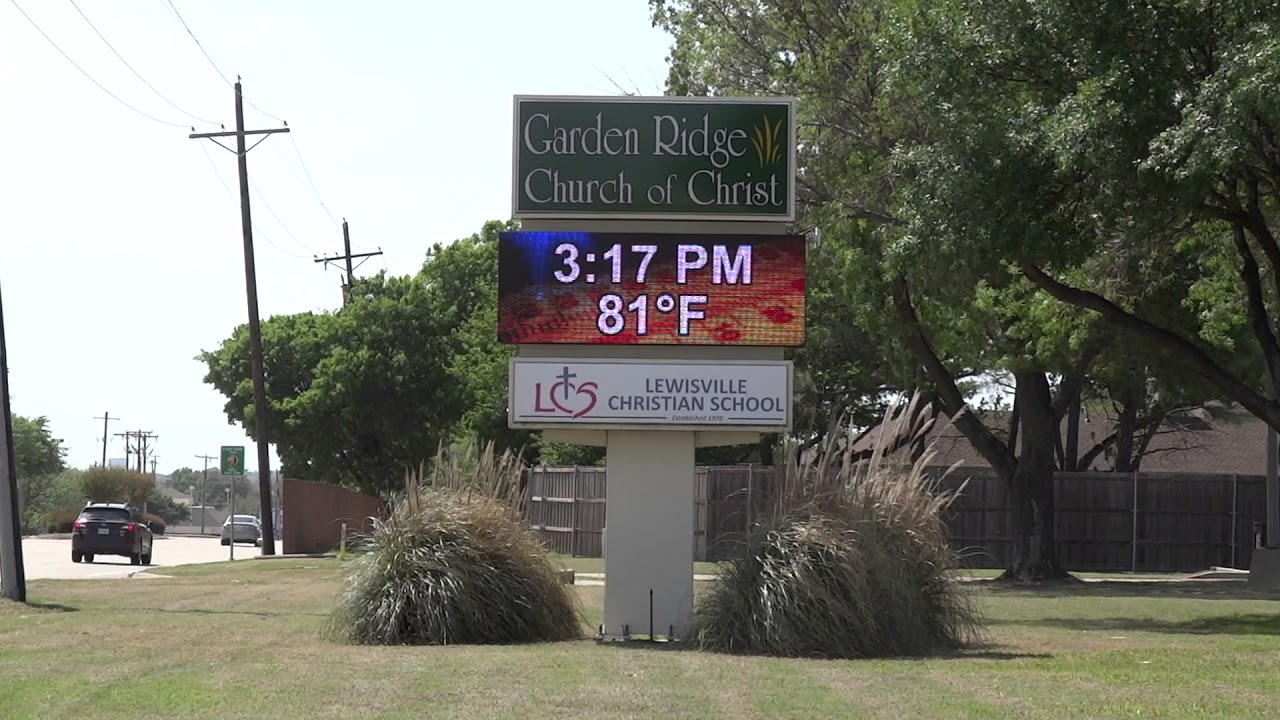 Garden Ridge Church Of Christ Digital Led Marquee Sign 16mm