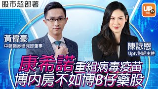 康希諾重組病毒疫苗 博內房不如博B仔藥股《股巿超部署》 ︳15/11/2021 ︳主持：陳詠恩 嘉賓：黃偉豪（Ravi） 中薇證券研究部董事