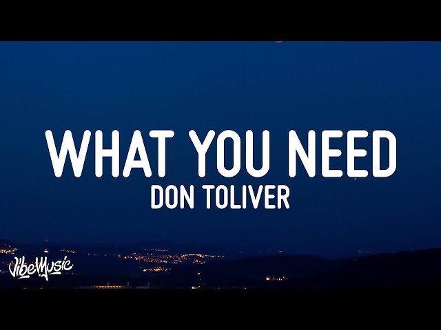 [1 HOUR 🕐] Don Toliver - What You Need (Lyrics)