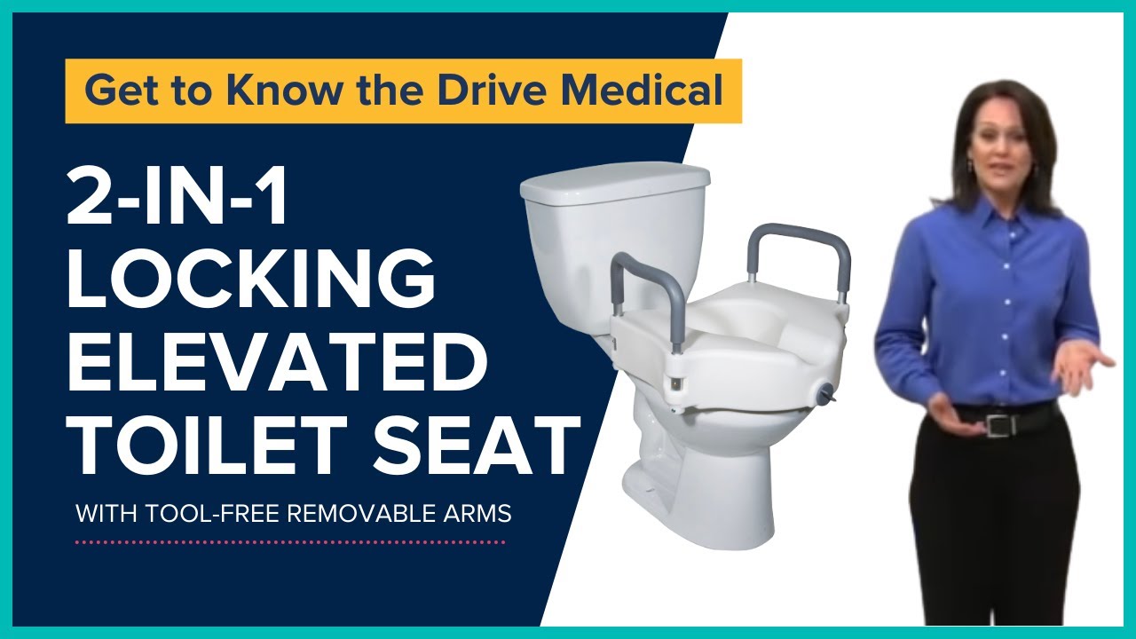 Drive Medical Toilet Seat Riser with Removable Arms