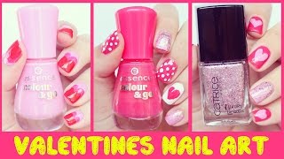 Nail Art for Beginners #2 - Valentines Day - No Tool Nail Art | Hayls World