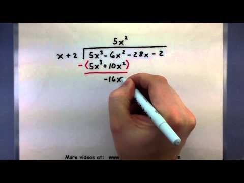 Pre-Calculus - How to divide polynomials using long division