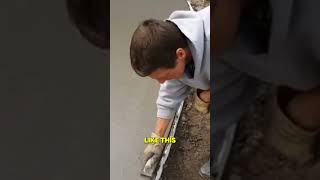 Edging concrete made simple: tips from an expert. #shorts