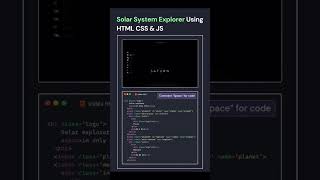✨🚀Create Solar System Explorer in 60 Seconds!🌌✨ #Shorts #viral #coding #trendingshorts #youtubeshort