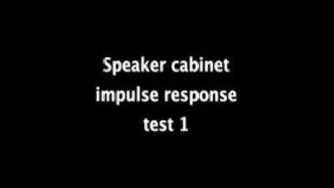 Speaker cabinet impulse response test