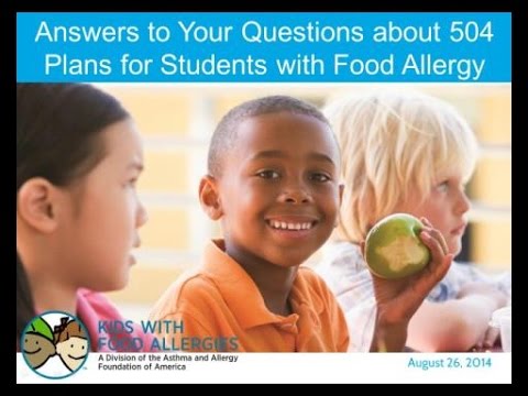 खाद्य एलर्जी के लिए धारा 504 योजनाओं के बारे में आपके प्रश्न