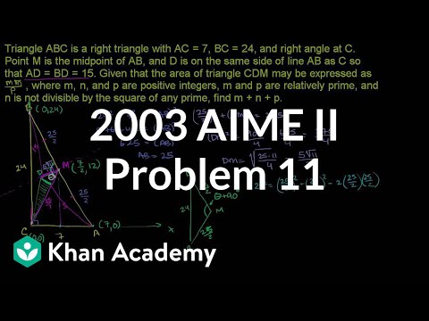 Trig challenge problem: area of a triangle | Khan Academy