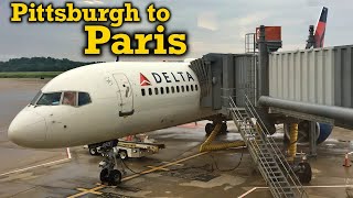 Full Flight: Delta Air Lines B757-200 Pittsburgh to Paris (PIT-CDG)