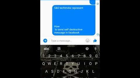 How to send self destructive message in facebook