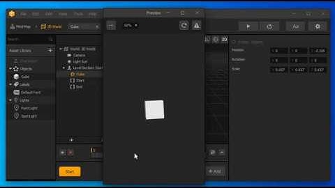 Buildbox 3D tutorial 0 : Create simple touch to rotate box