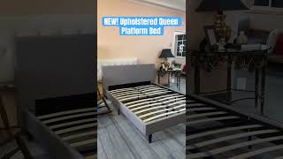 NEW! Upholstered Queen Platform Bed 🛏️