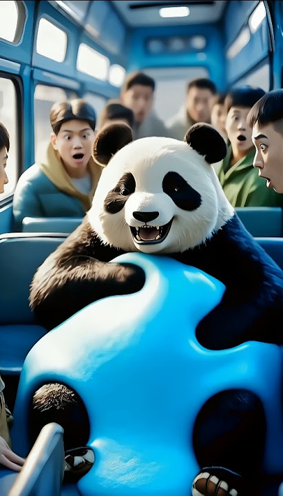 cute panda with his magic trick