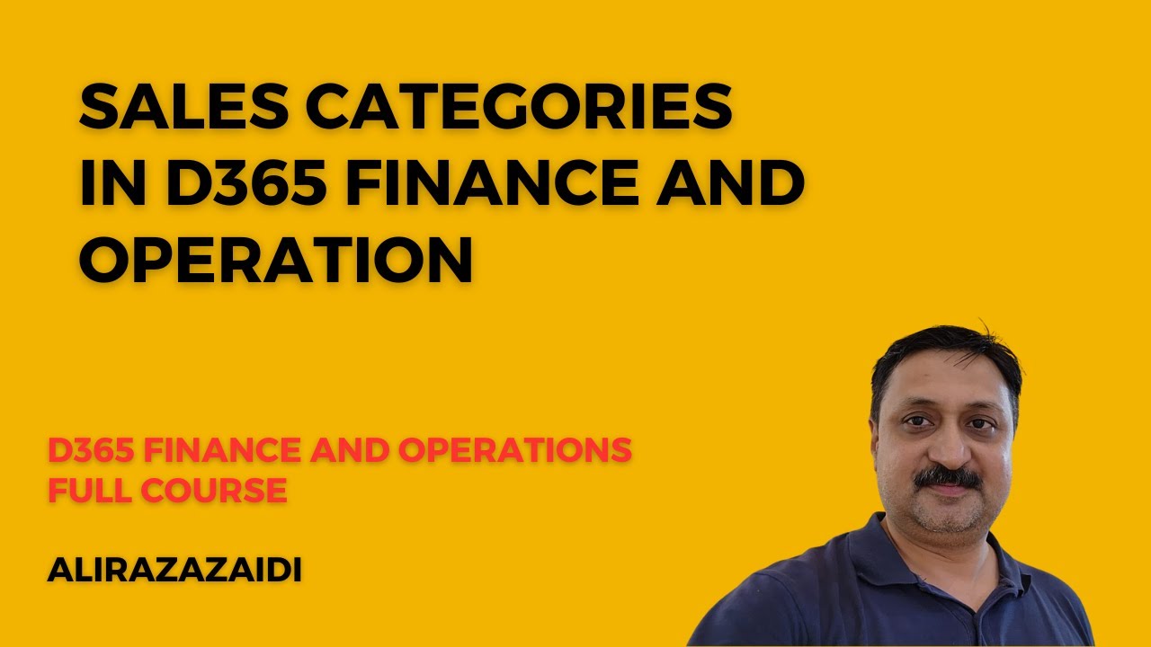 Категория продаж в D365 Finance and Operations