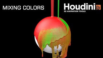 Houdini - Mixing Fluid Colors #houdinitutorial #houdini