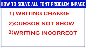 Inpage font problem | how to  solve  font problem in inpage urdu , Inpage text ko kaise sahi Karen