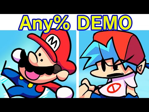 Friday Night Funkin&rsquo; VS Speedrunner Mario - Any% DEMO + Animated Cutscenes (Something about FNF Mod)