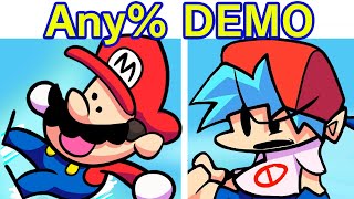 Friday Night Funkin' VS Speedrunner Mario - Any% DEMO + Animated Cutscenes (Something about FNF Mod)