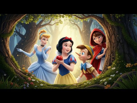 Kırmızı Başlıklı Kız Külkedisi Ve Pamuk Prenses Bir Arada Masal Kahramanlarıyla