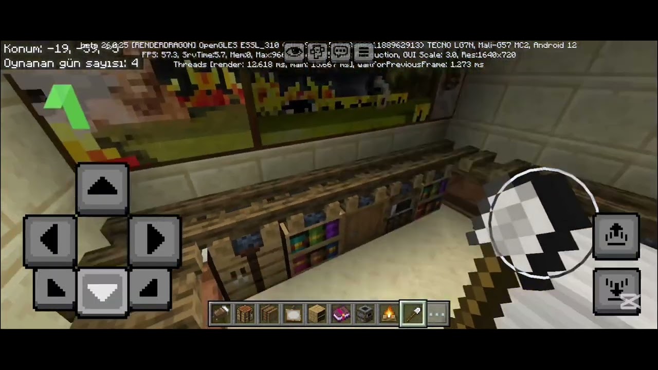 Minecraft'ta yaptığım gösteriyi geziyorum.