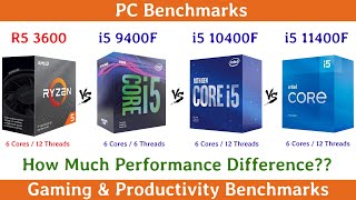 Ryzen 5 3600 vs Intel i5 9400F vs i5 10400F vs i5 11400F